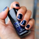 CHANEL BLUE SATIN