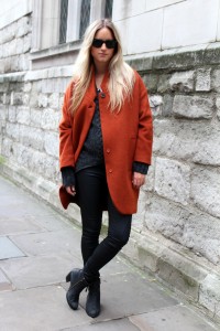 Orange coat H&M