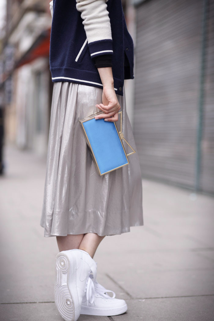 Whistles silver midi-skirt  | THEFASHIONGUITAR