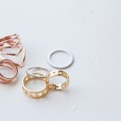 rose white yellow gold rings