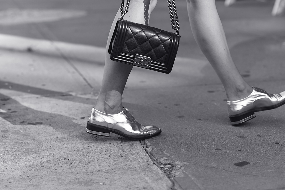 Barbara Bui silver brogues | THEFASHIONGUITAR