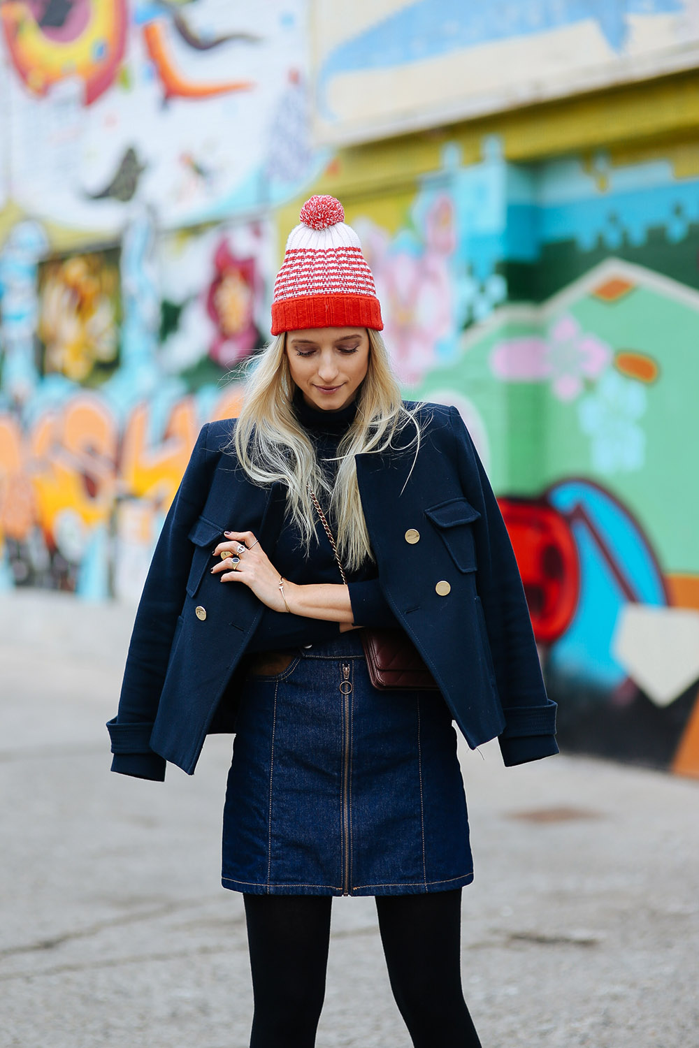 Gucci pompom hat red