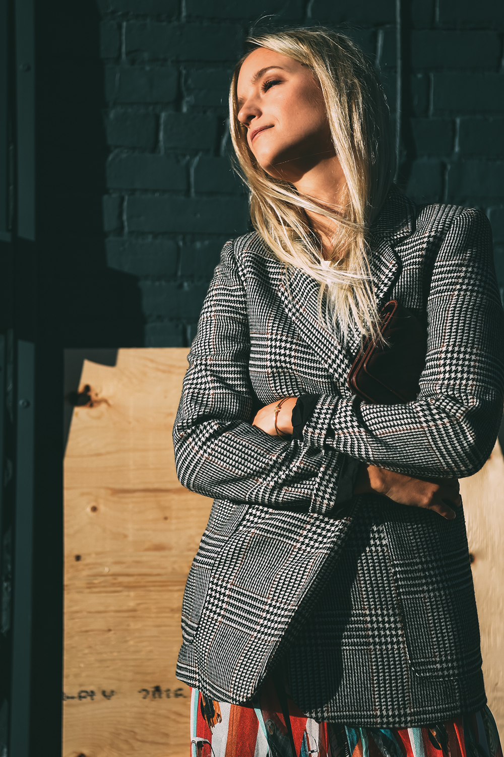 H&M Trend plaid blazer Charlotte Groeneveld Thefashionguitar