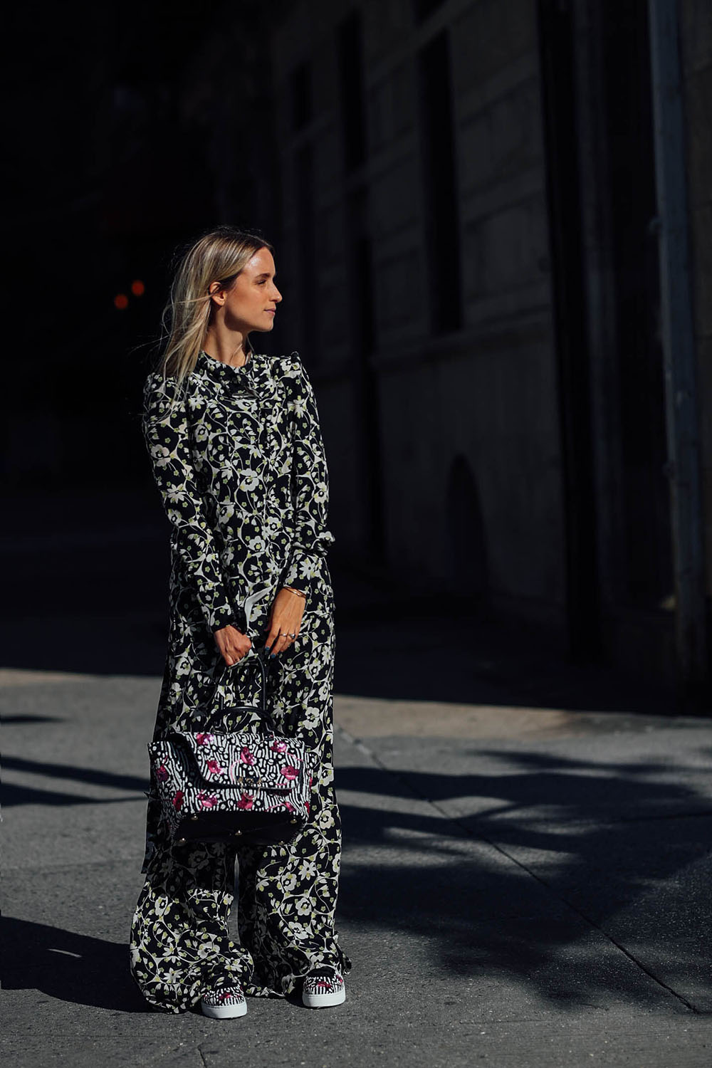 Charlotte Groeneveld from Thefashionguitar wearing Valentino Fall 2017 floral suit