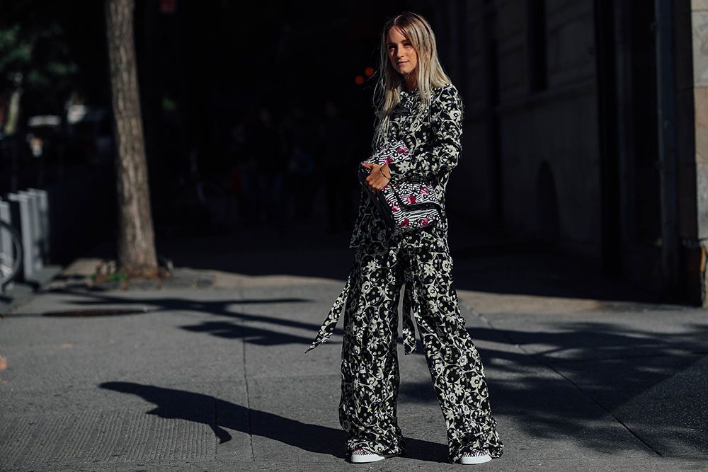 Charlotte Groeneveld from Thefashionguitar wearing Valentino Fall 2017 floral suit