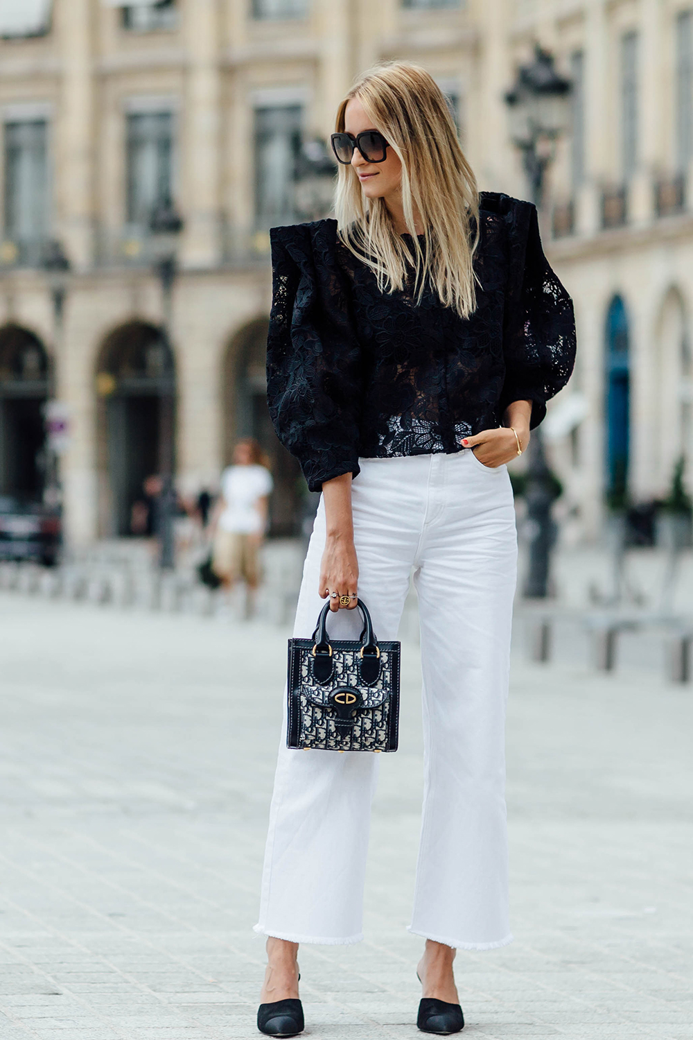 Charlotte Groeneveld Thefashionguitar attends the Monique lhuillier Haute Couture show in Paris