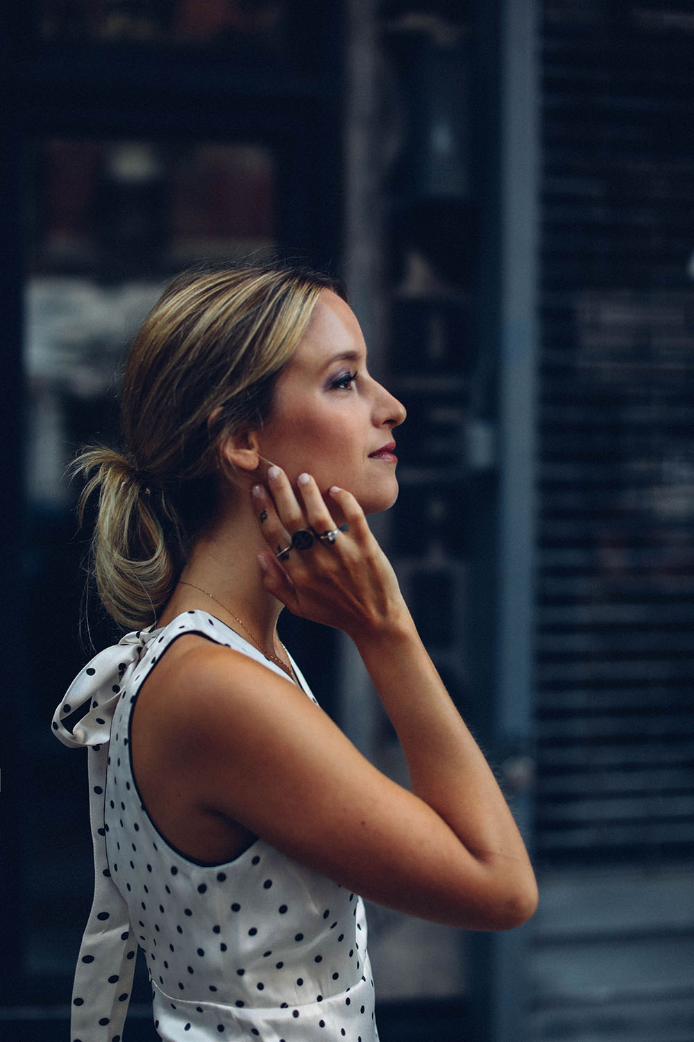 Summer-white and the Ganni polka-dot dress by Charlotte Groeneveld Thefashionguitar