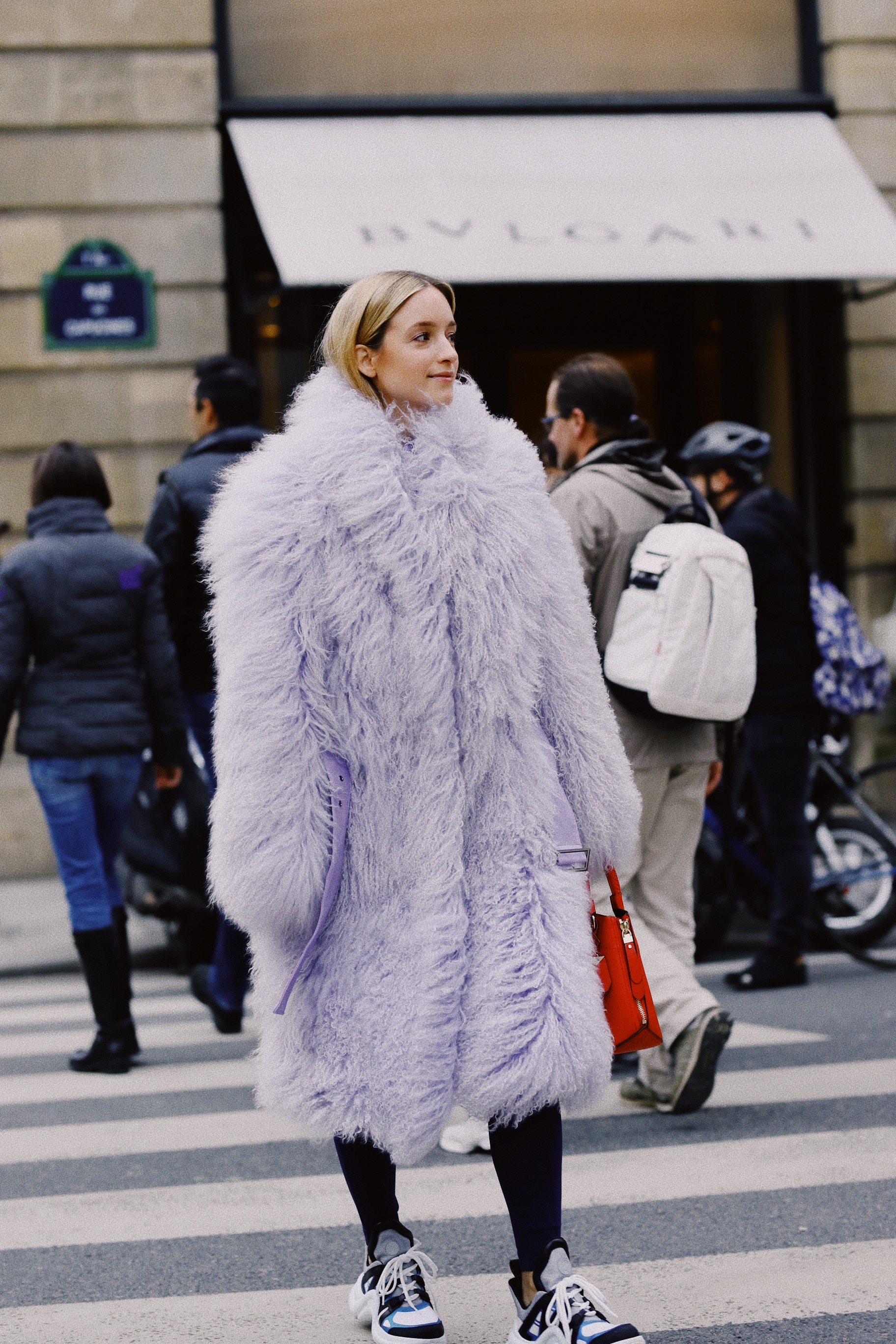 Saks Potts lilac fur by Charlotte Groeneveld Thefashionguitar