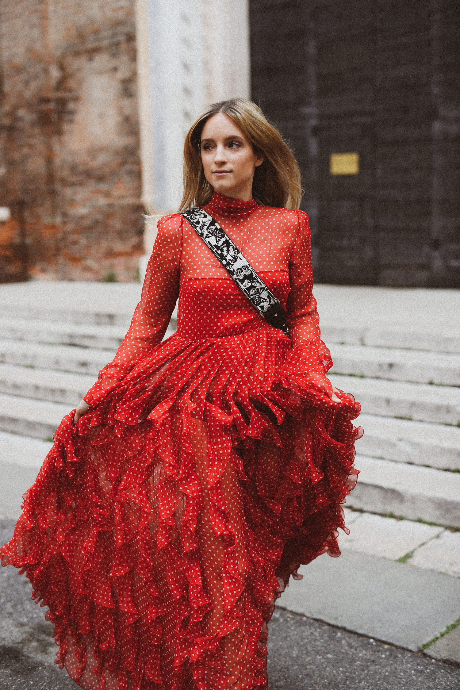 Charlotte Groeneveld in Valentino Pre-Fall 2018 dress for Thefashionguitar