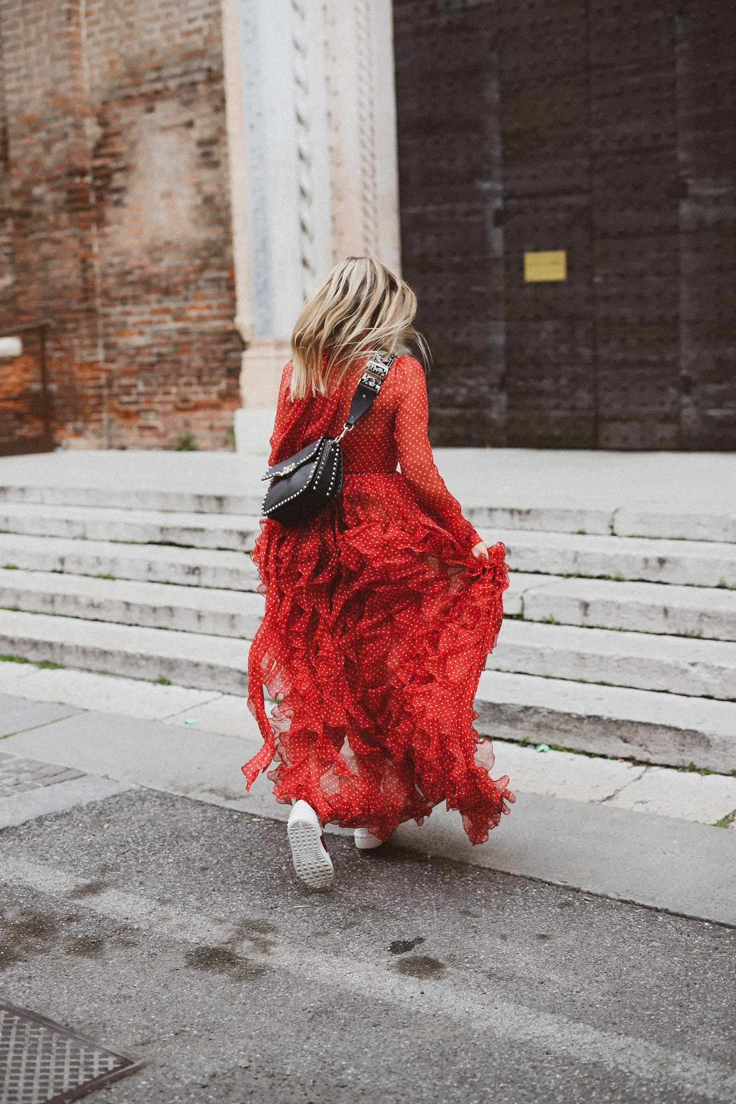 Charlotte Groeneveld in Valentino Pre-Fall 2018 dress for Thefashionguitar